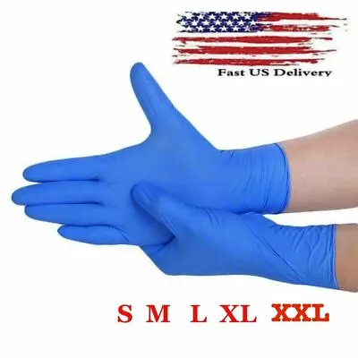 Nitrile Blue Disposable Exam/Medical Cleaning Gloves 4 Mil  Powder Latex Free • $8.95