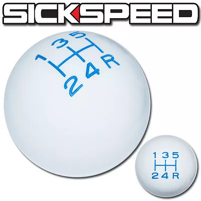 White/blue Vintage Shift Knob 5 Speed Short Throw Shifter Selector 12x1.5 S04 • $22.85