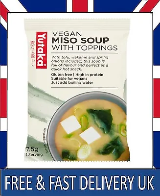 Yutaka Instant Miso Soup Vegetarian 7.5 G (Pack Of 10) FREE & FAST DELIVERY UK • £11.76