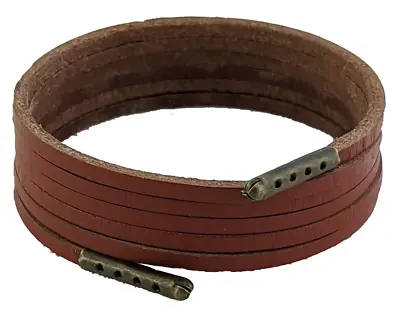 Rustic Brown Leather Shoe & Boot Laces Deluxe 3 Mm Square • £3.95