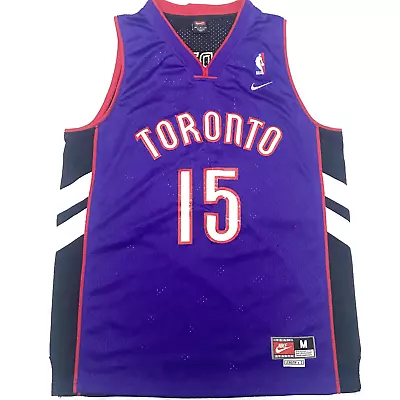 Vintage Toronto Raptors Nike Jersey Adult Medium Black Vince Carter Nba Sewn • $54.99