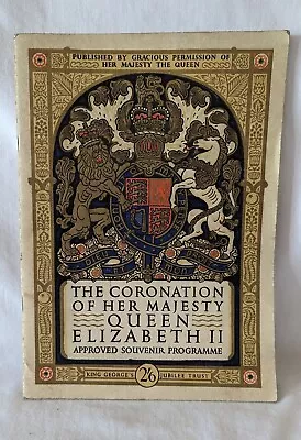 The Coronation Of Her MAJESTY QUEEN ELIZABETH 2  Souvenir Booklet With 40 Pages • £3.99