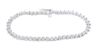 1ct Round Cut White Natural Diamond Tennis Bracelet For Womens In 10k Solid Gold • $2299.99