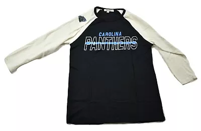 Junk Food Mens NFL Carolina Panthers Vintage 3/4 Sleeve Raglan Shirt New XS-2XL • $12.99