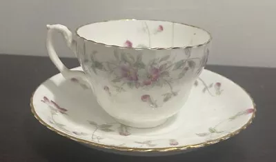 Vintage Porcelain Tea Cup And Saucer Floral Design Made In England • $10