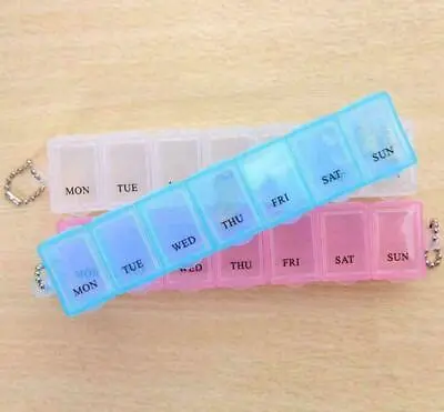 7 Day Pill Dispenser Medicine Tablet Storage Organiser Case Weekly Box UK Small • £1.99