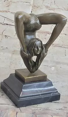 Female Contortionist Acrobat Athlete Gymnast Bronze Figure Statue Sculpture Art • $174.50