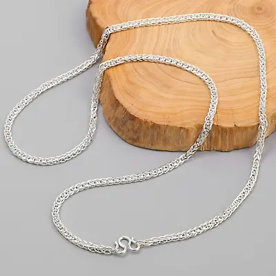 Real Pure S999 Sterling Silver Chain Men Women Gift Wheat Necklace 19.7-27.5inch • $116.89