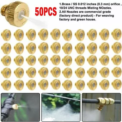 50PCS Outdoor Misting Cooling System Garden Tool Irrigation Water Mister Nozzles • $18.22