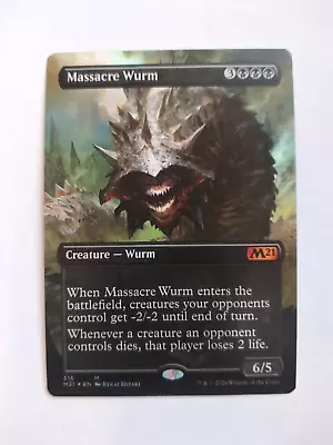 MTG Massacre Wurm (Core Set 2021) - Magic: The Gathering FOIL EXTENDED ART • $9.63