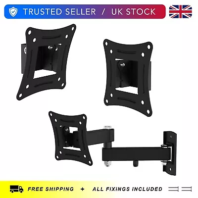 £12.79 • Buy TV Bracket Wall Mount Flat, Tilt And Extend For 18 19 20 22 24 25 Inch TVs VESA