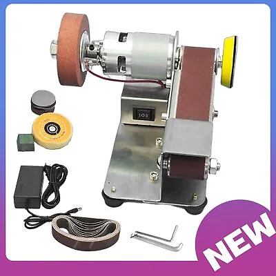 Mini Belt Sander Bench Metal Grinder Knife DIY Electric Sharpening Machine Kit • $65.09