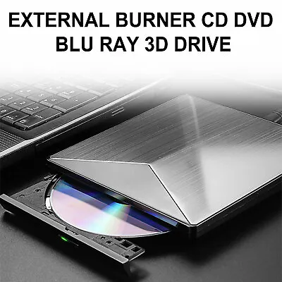 £78.65 • Buy Blu Ray Writer Burner USB External BD-R BD DVD CD RW Disc Laptop Movie Player B2