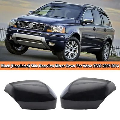 Pair Door Side Rearview Wing Mirror Cover Cap For Volvo XC90 2007-2014 • $33.44