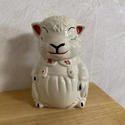 Vintage 40's American Bisque ABCO Pottery Lamb Sheep Cookie Jar  • $65