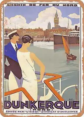METAL SIGN - 1929 Chemin De Fer Du Nord Dunkirk Vintage Ad • $21.95