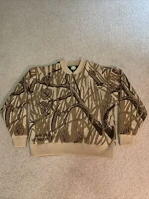 Cabela's Wool Windshear Waterfowl Camo Sweater Advantage Wetlands 2XL • $149.99