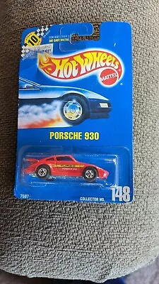 Hot Wheels 1990 Collector #148 Red Porsche 930 • $10