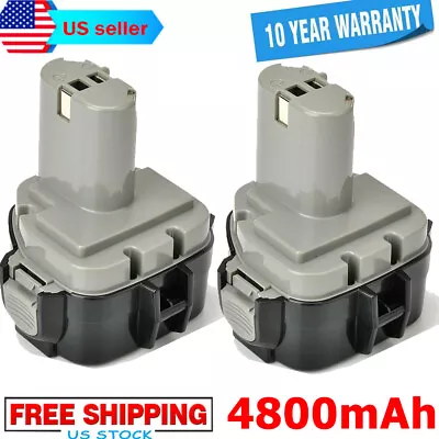 2Pack 4.8Ah 12V Ni-Mh Battery For Makita 1200 1220 1201 1222 1233 1234 1235 PA12 • $25.89