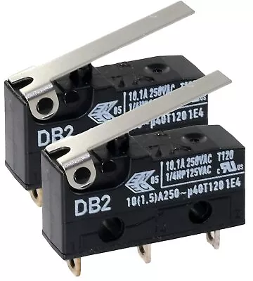 (2) Micro Switch For Cherry DB2CA1LB Hinge Lever SPDT 10.1A 250V (2 Piece) • $11.99