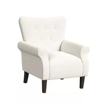 HomePop Home Decor | Upholstered Rolled Arm Living Room & Bedroom Accent Cream • $268.82