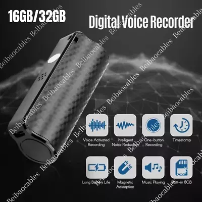 16/32GB Spy Digital Voice Activated Recorder Mini Hidden Audio Recording Device • $43.89