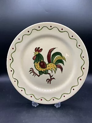 Poppytrail  - Rooster Metlox California Provincial 10” Pottery Dinner Plate • $11