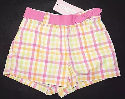 NWT GYMBOREE Baby Girls Social Butterfly Summer Plaid Shorts Sz 12 - 18 • $12