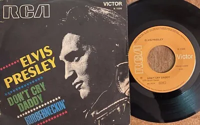 ELVIS PRESLEY 'DON'T CRY DADDY' ITALY RCA 7  45rpm W/PS - 1970 • $22