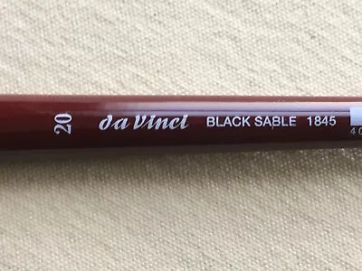 2 Da Vinci Black Sable Brushes Filbert Number 20 & Bright/Flat Number 14 Unused • $56.99