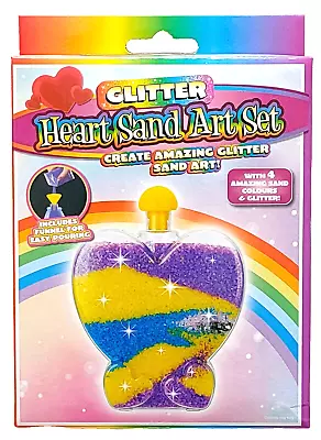 Glitter - Heart Sand Art Set -  Create Amazing Glitter Sand Art - Brand New • £4.99