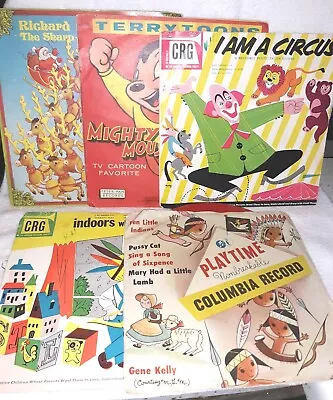 Lot Vintage Childrens Records Richard Reindeer Playtime N Breakable M Mouse ++++ • $18.99