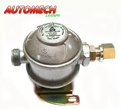 Cavagna Euro Bulkhead Caravan Regulator 30mb/10mm Inlet Straight Outlet (43010) • £21.85