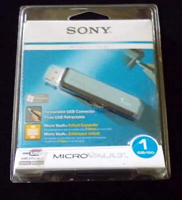 Sony Micro Vault Midi 1GB USB Flash Drive - USM1GJ/L - New Sealed • $29