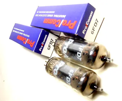 Matched PAIR 6FD7 Tubes NEC Japan NOS Small Bottle Black / Grey Plates Woo Audio • $44.12