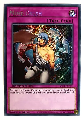 Yu-Gi-Oh TCG Mind Crush - SBC1-ENE19 - 1st Ed Secret Rare • $2.99