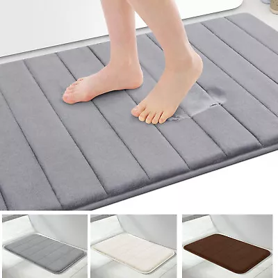 Super Water Absorbent Soft Memory Foam Bath Mat Non-Slip Bath Toilet Shower Rug  • $6.64