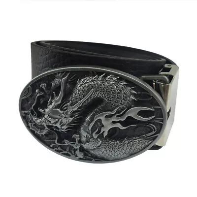 Antique Silvery  Dragon Belt Buckle Western Cowboy  Performance Belt Buckle USA • $10.89