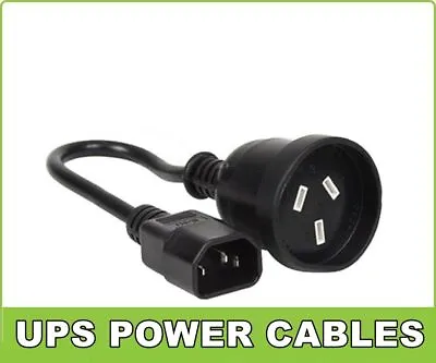 30cm Short IEC C14 TO 3-PIN Female Australian Power Cable UPS To Normal PC Plug • $10.70