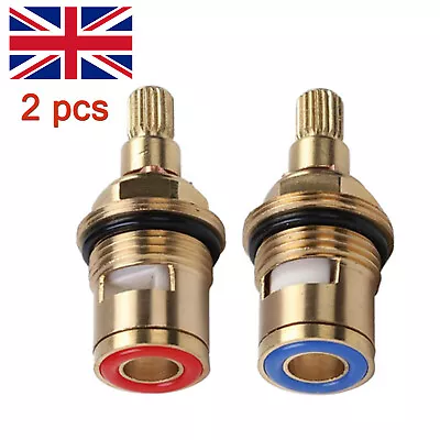 2XReplacement Tap Cartridge Valve 1/2 Ceramic Disc Gland Quarter Turn 20Teeth UK • £5.43