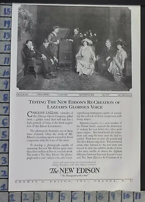 1918 Edison Lazzari Music Opera Sing Chicago Phonograph Gramophone Music Ck56 • $28.95