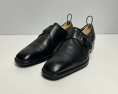 Moreschi Single Buckle Black Leather Dress Shoes Men’s 9.5 • $179