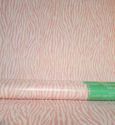 X3 70s Vintage Wallpaper Tiger Stripe Animal Print Retro Pink Rockabilly Mcm 60s • £35