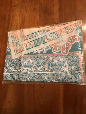 Vintage 1990 Avon Moroccan Scarf Blue Made In Italy New In Package Polyester • $10