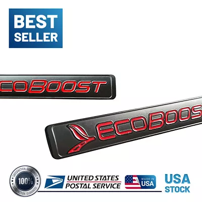 2X 3D Raised Rear Emblem Nameplate For F-150 ECOBOOST Black Red 2011-18 Badge • $16.99