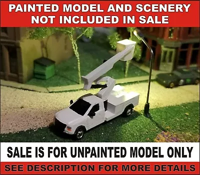 N Scale Bucket Service Truck 1:160 Cherry Picker Vehicle Train Unpainted Model • $6.55