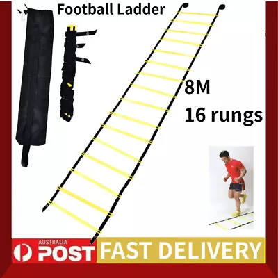 Agility Ladder Speed Training Equipment Set Running Parachute Cones For Football • $15.98