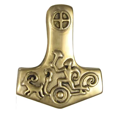 Bronze Petroglyph Thor Hammer Pendant Mjolnir Viking Norse Asatru Rune Talisman • $29.99