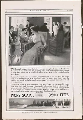 VINTAGE 1914 IVORY SOAP... 99 44/100% Pure  Magazine PRINT AD Original Good Cond • $6.50