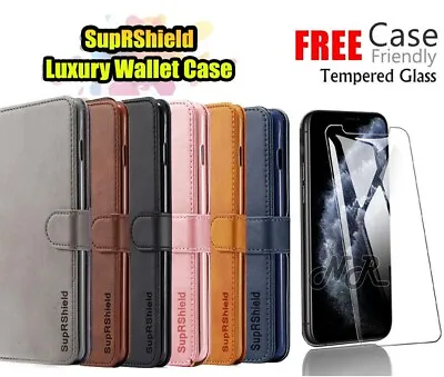 For IPhone 14 13 12 11 Pro Max SE XR XS 7 8 Plus Flip Wallet Case Leather Cover • $9.99